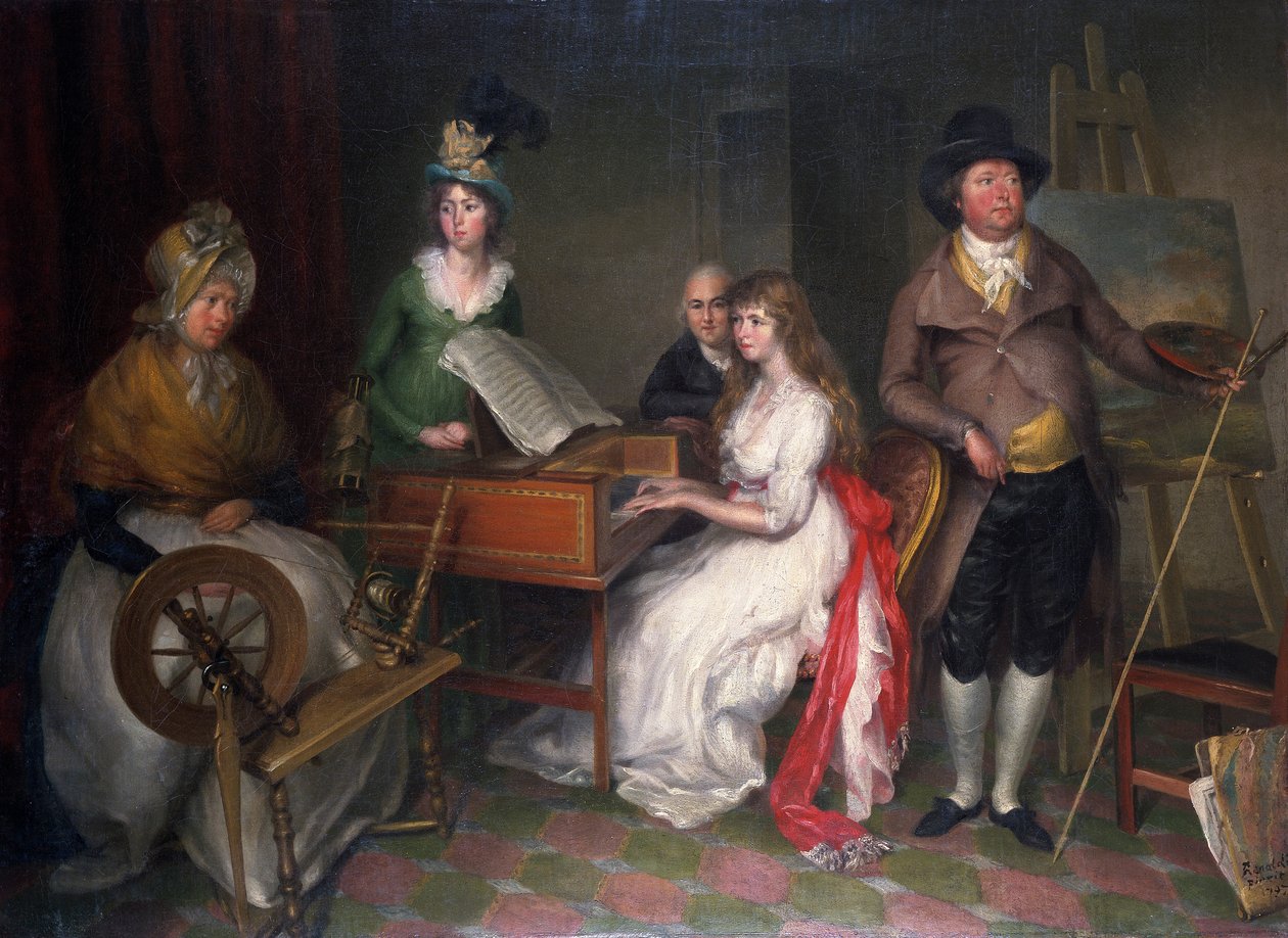 "Thomas Jones, 1742-1803 e sua família", 1797 de Francesco Renaldi