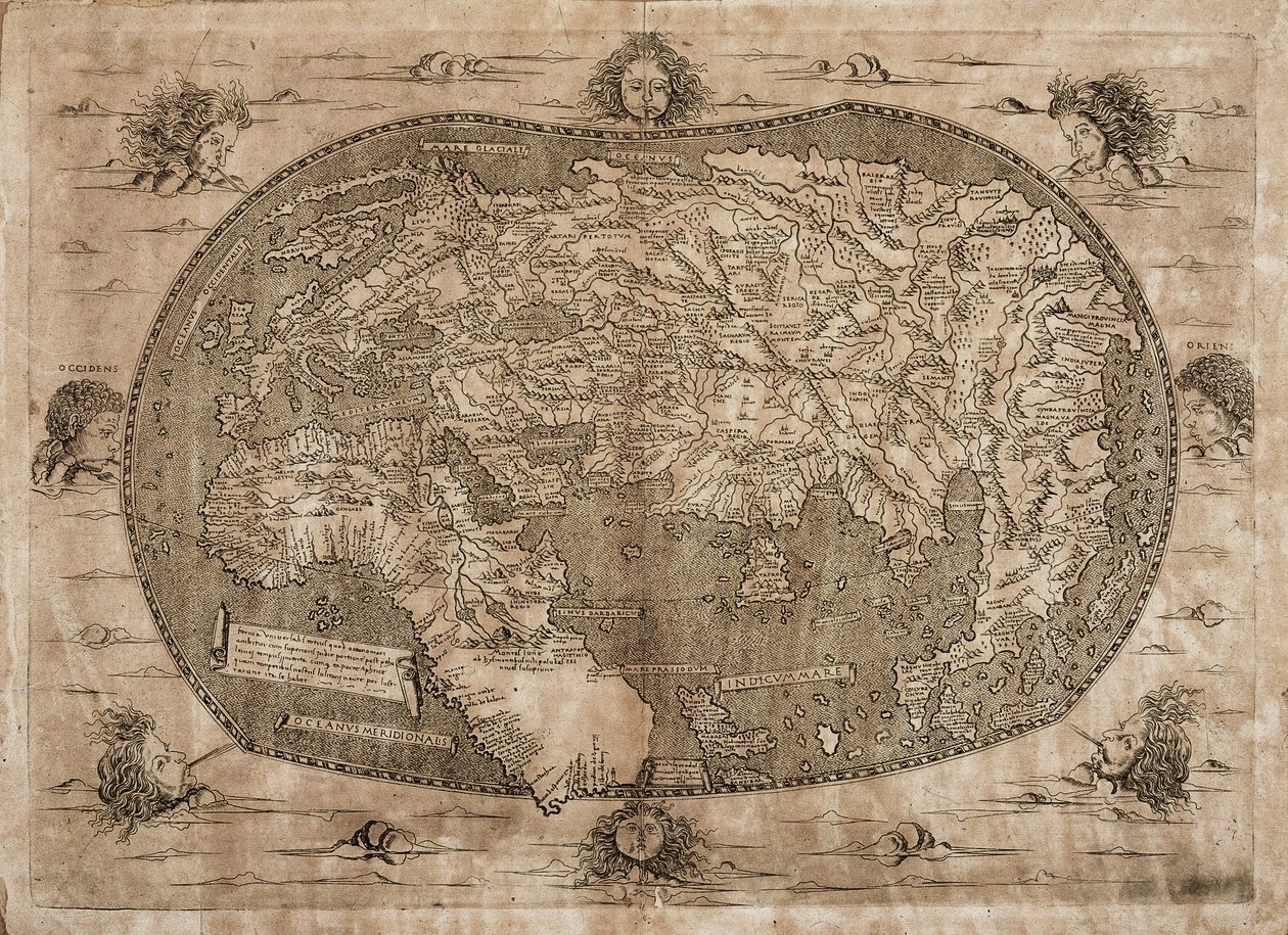 Planisfério (Landau Finaly) de Francesco Rosselli