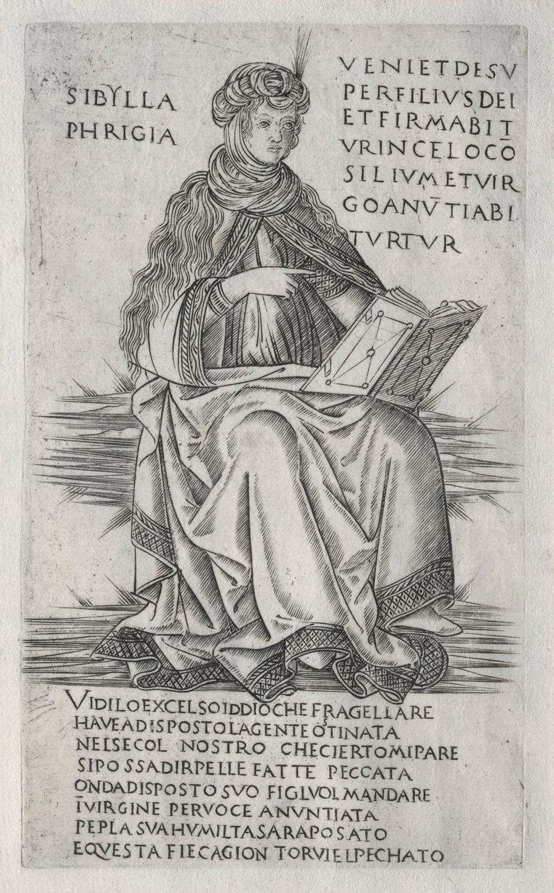 As Sibilas: A Sibila Frígia, c. 1470-1480. de Francesco Rosselli