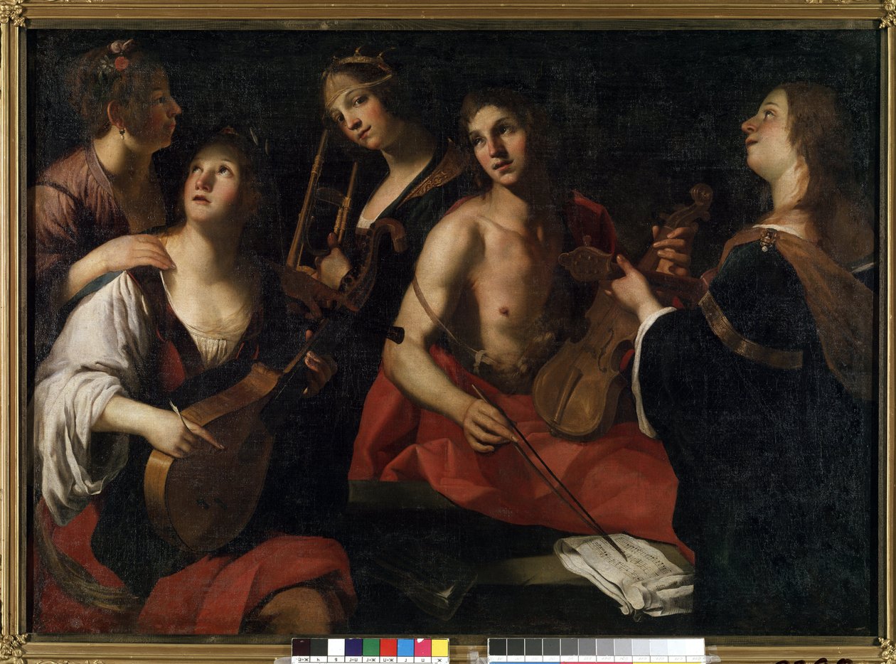 O concerto (Concerto). Pintura por Francesco Rustici (ca. 1575-1626). Óleo sobre tela de Francesco Rustici