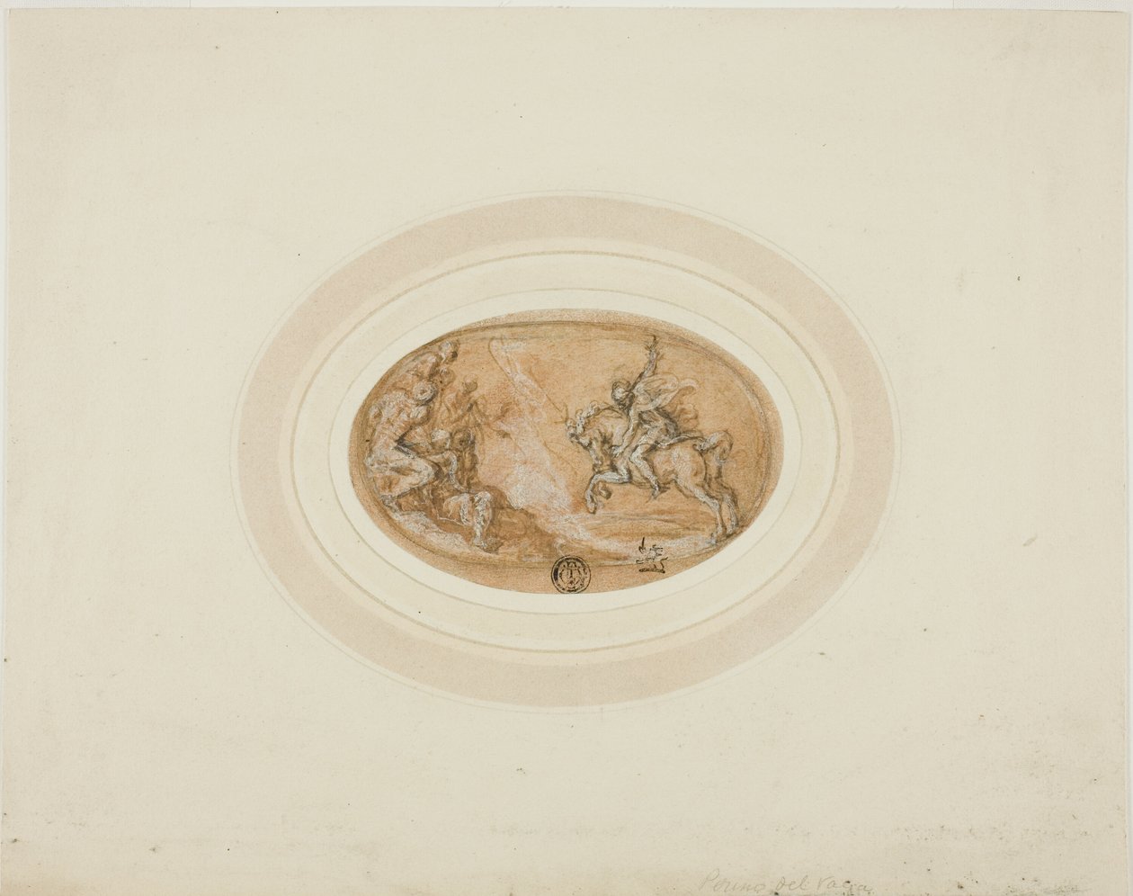 Marcus Curtius Saltando para o Abismo de Francesco Salviati