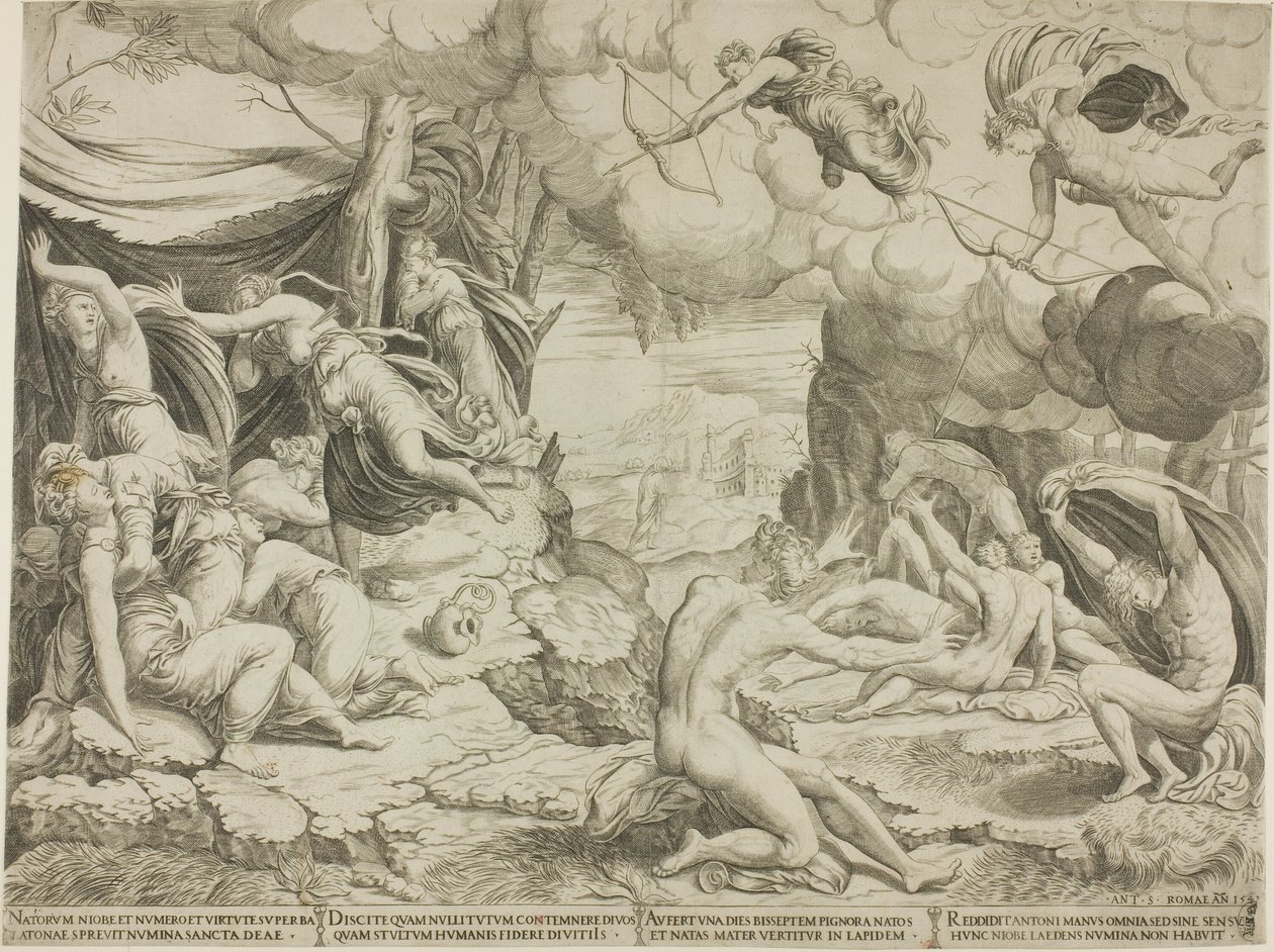 A Morte dos Filhos de Niobe de Francesco Salviati