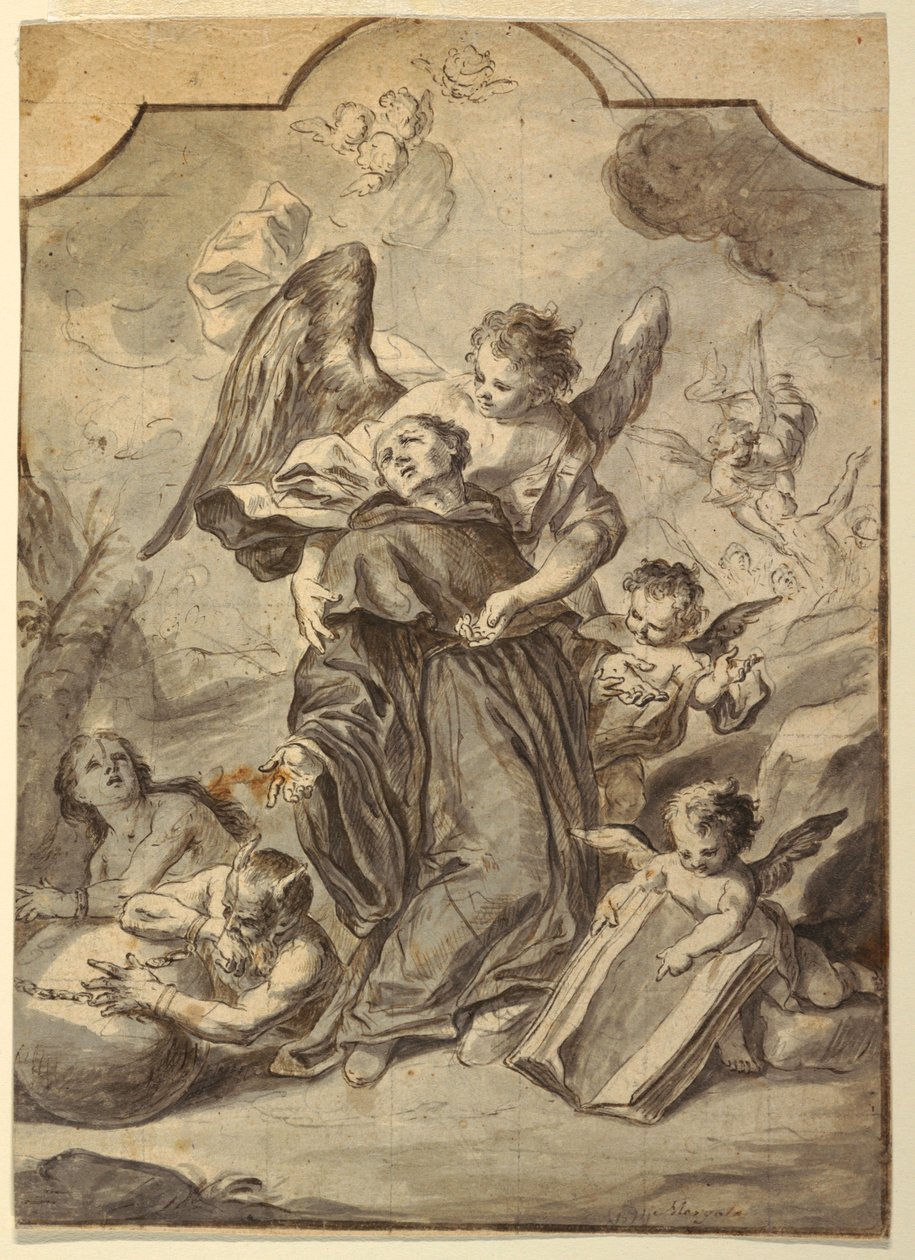 Visão do Santo Monge Beneditino de Francesco Saverio Mergolo