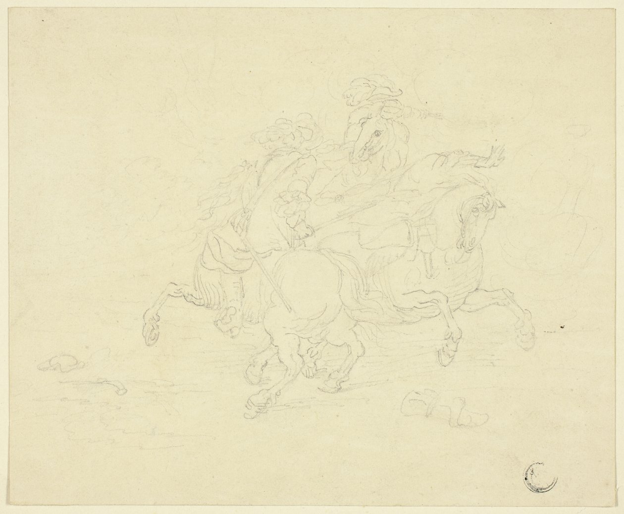 Escaramuça entre dois soldados de cavalaria de Francesco Simonini