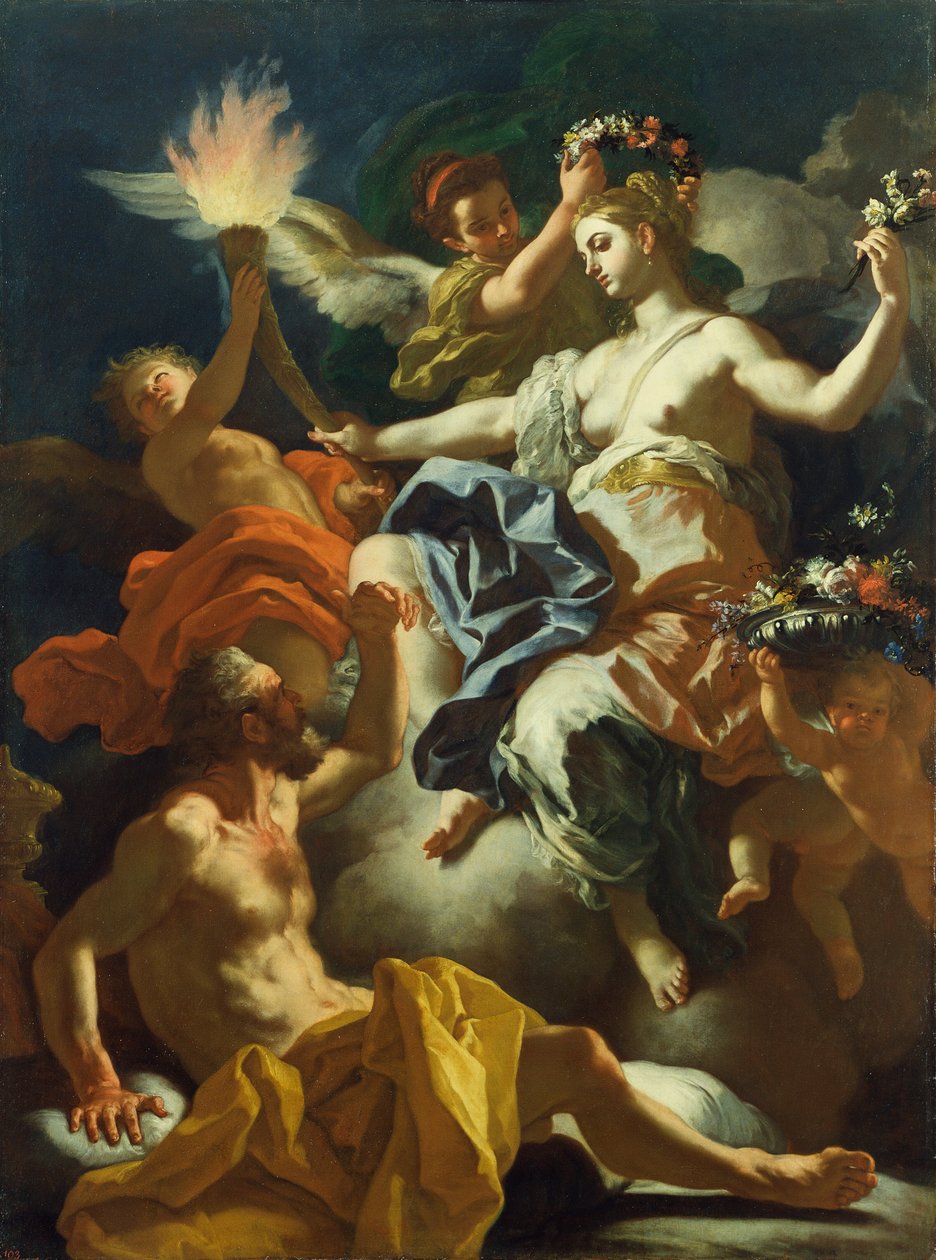 Aurora despede-se de Títono de Francesco Solimena