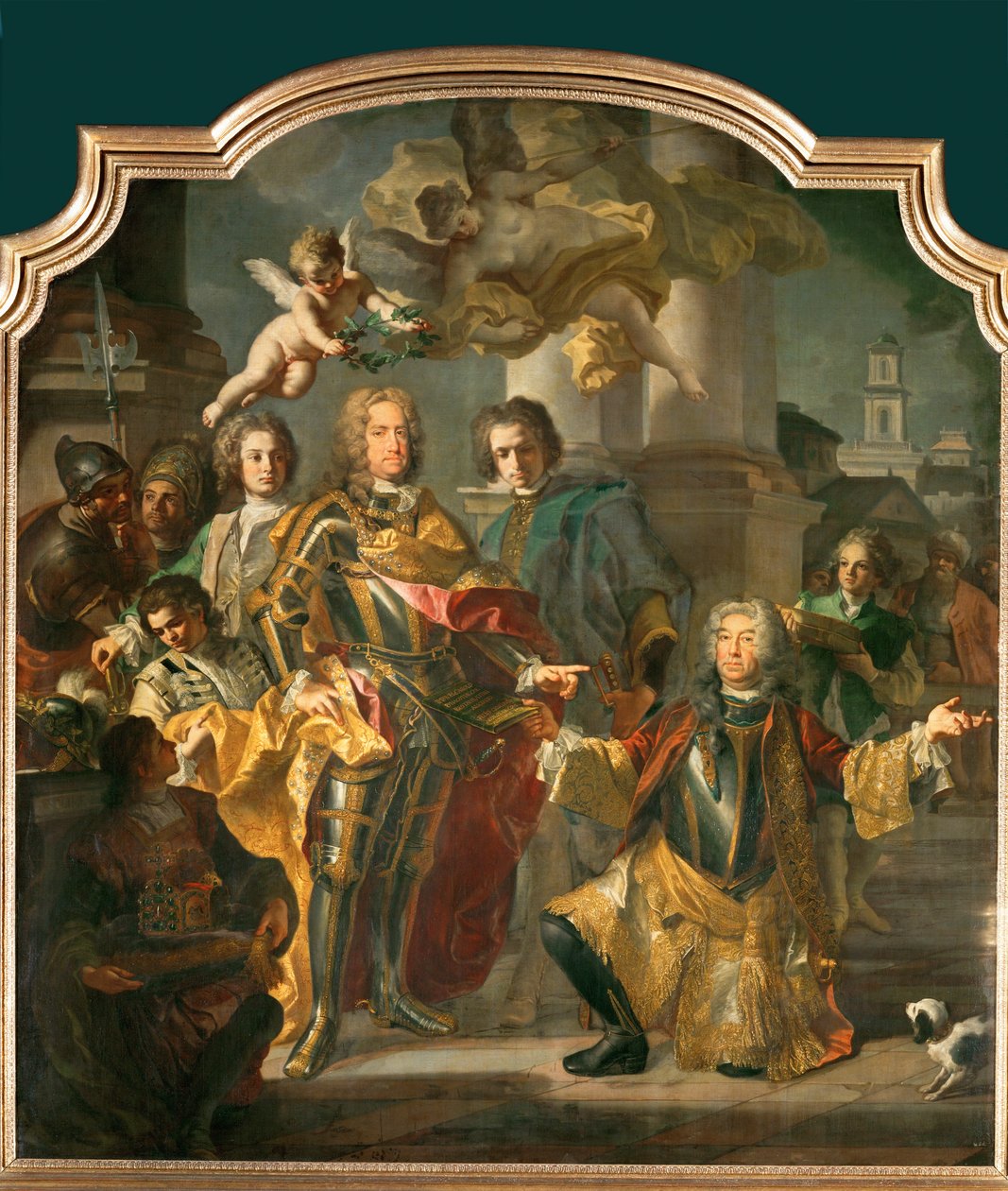 O Conde Althan apresenta ao Imperador Carlos VI o inventário da galeria imperial de pinturas de Francesco Solimena
