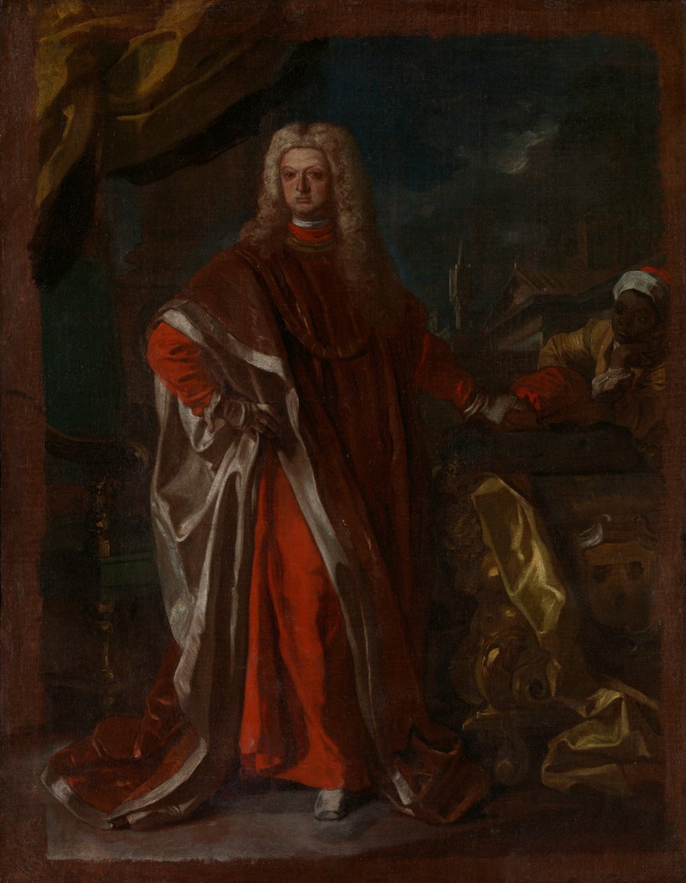Diego Pignatelli d&39;Aragona 1687-1750 e um Servo Africano Escravizado, provavelmente 1731 ou 1732. de Francesco Solimena