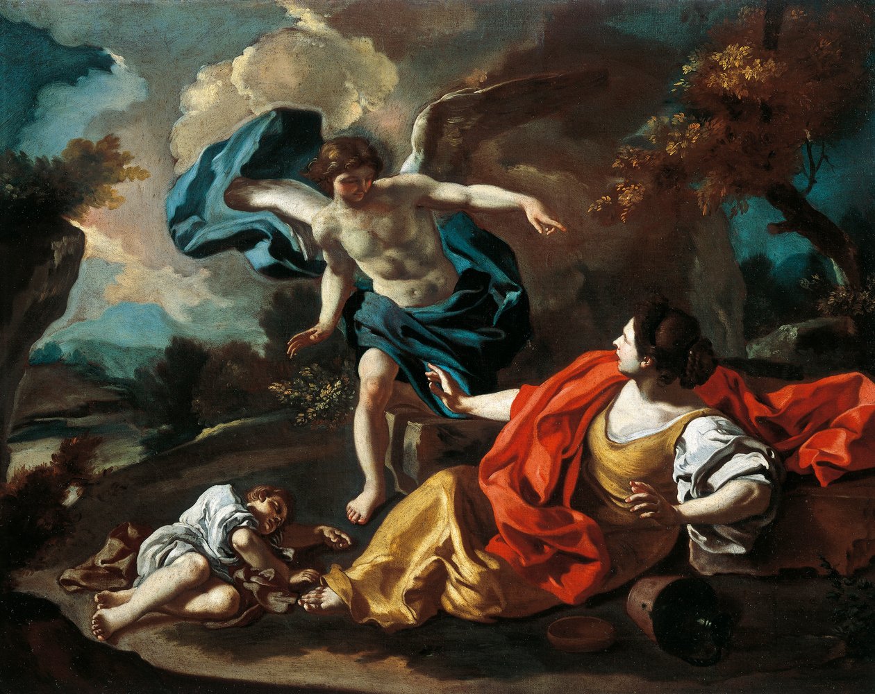 Hagar e Ishmael, de Francesco de Mura (1696-1782), óleo sobre tela, 73x98 cm de Francesco Solimena
