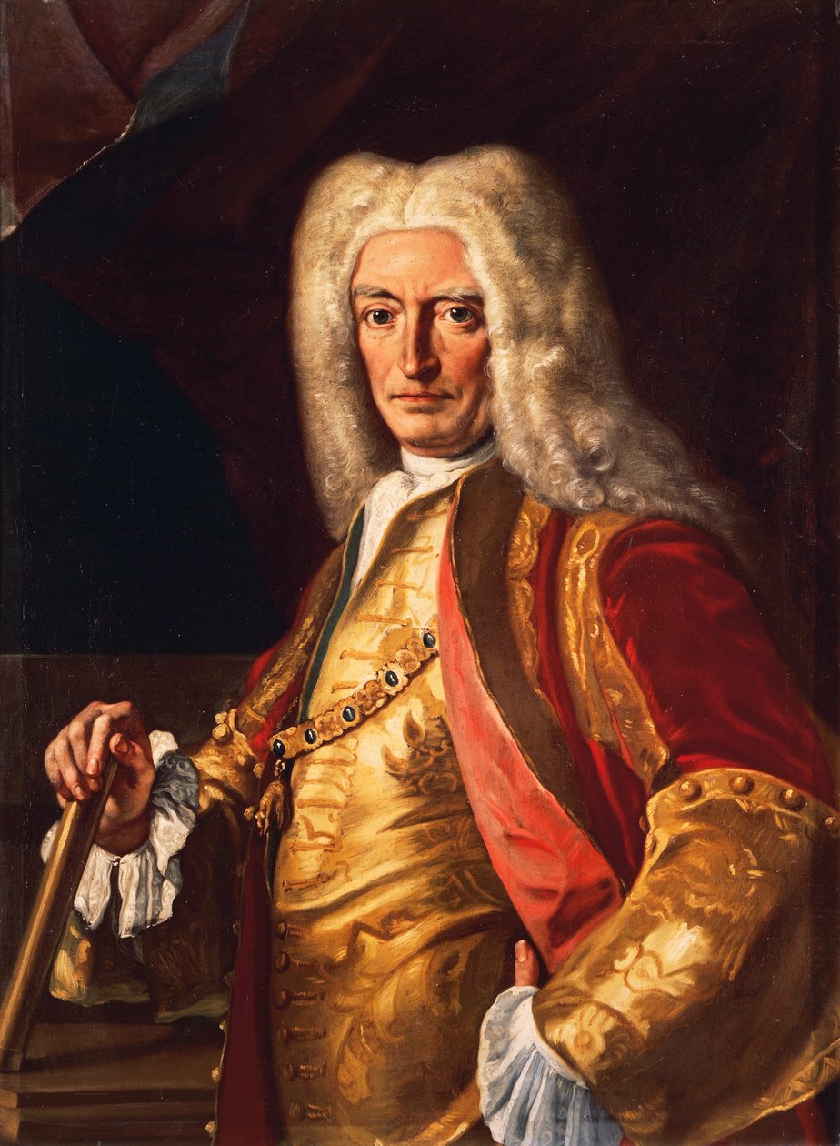Retrato do Conde Aloys Thomas Raimund Von Harrach, vice-rei de Nápoles, ca. 1730, de Francesco Solimena (1657-1747), óleo sobre tela, 98x74 cm de Francesco Solimena