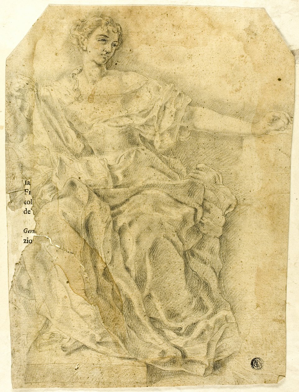 Figura alegórica feminina sentada de Francesco Solimena