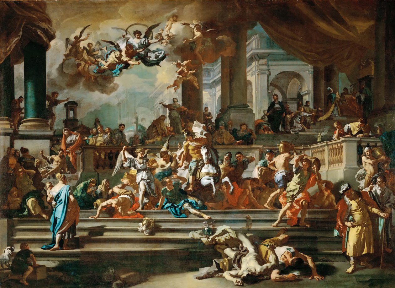 A expulsão de Heliodoro do templo de Francesco Solimena