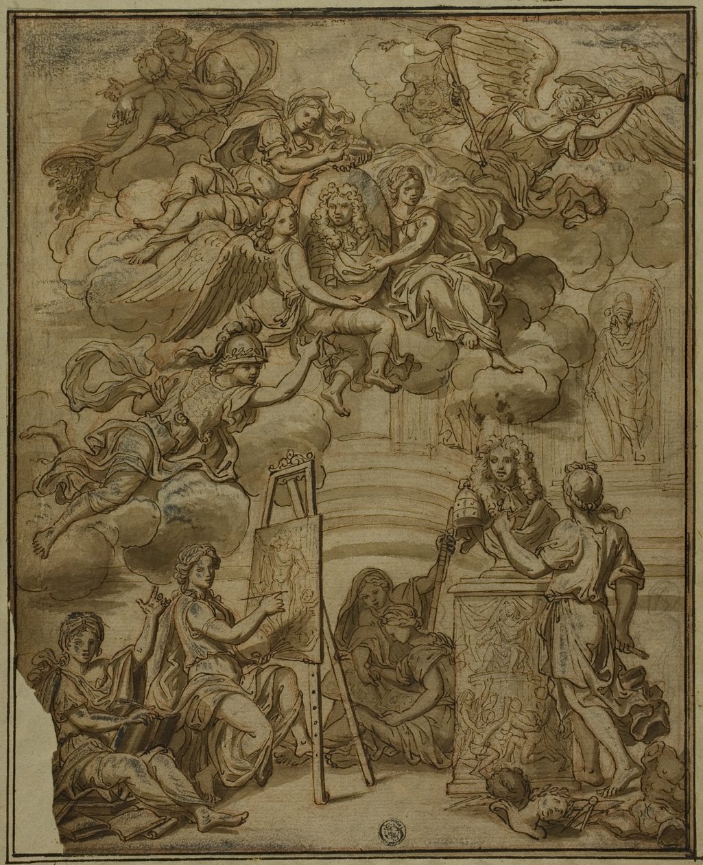 Página de rosto com retrato do vice-rei de Nápoles de Francesco Solimena