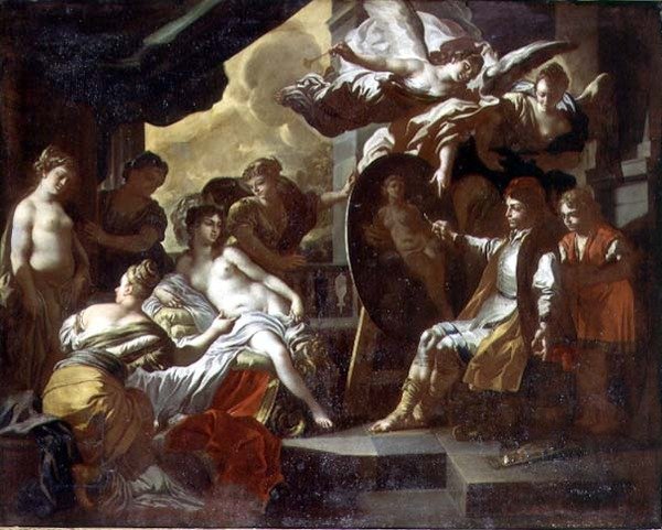 Zeuxis e as donzelas de Croton de Francesco Solimena