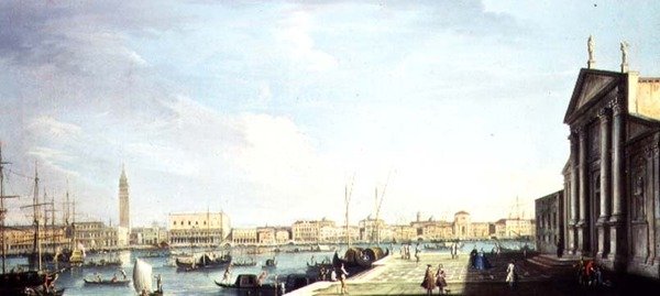 A Bacia de San Marco, com o Palácio dos Doges e a Riva degli Schiavoni (século XVIII) de Francesco Tironi