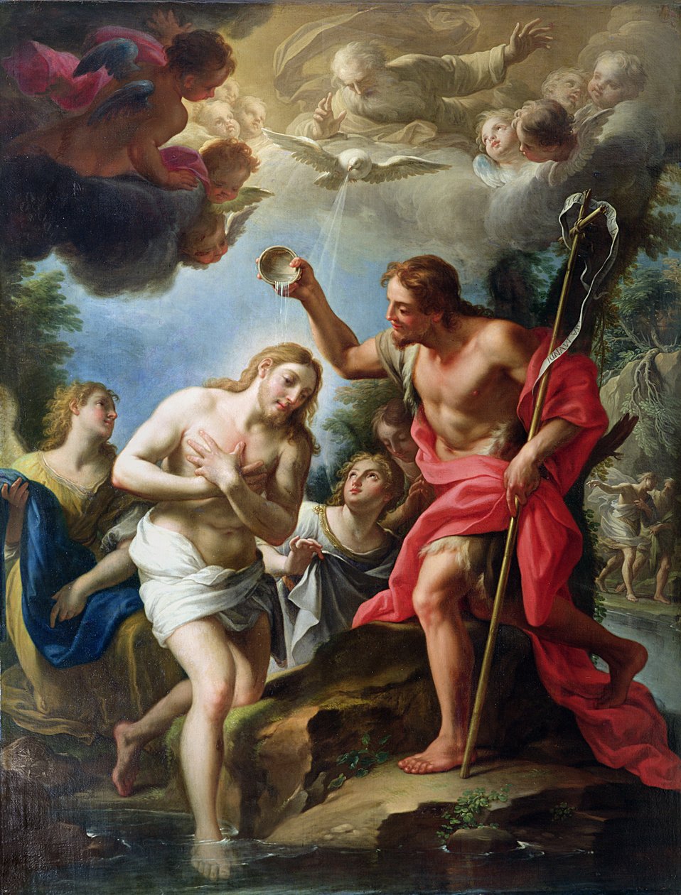O batismo de cristo de Francesco Trevisani