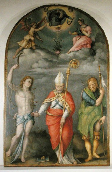 Anunciação com os Santos (óleo sobre tela) de Francesco Ubertini Verdi Bachiacca