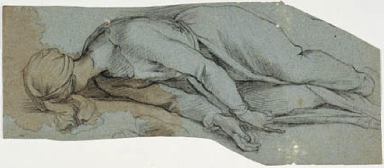 Skt. Cecilia, após a escultura de Maderno em Sta Cecilia em Trastevere, Roma de Francesco Vanni