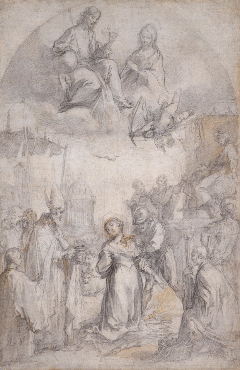 A Última Comunhão e Martírio de Santa Lúcia de Francesco Vanni
