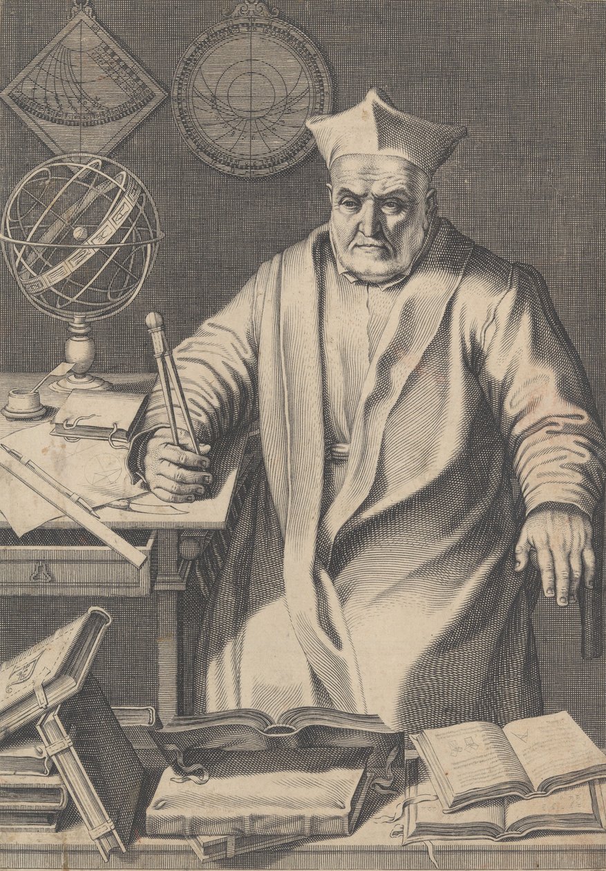 Retrato do Cardeal Christopher Clavius, 1606 de Francesco Villamena