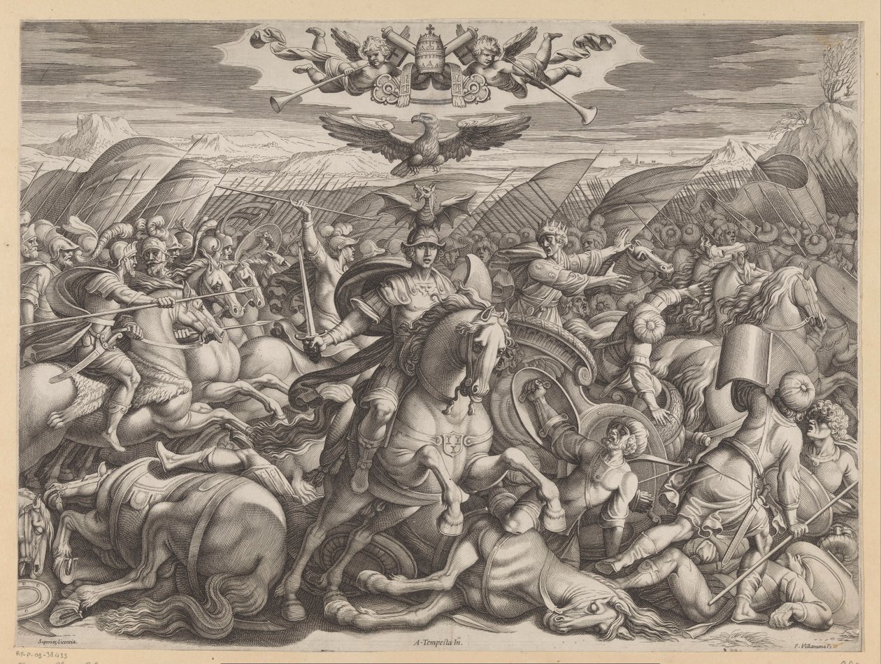 Batalha de Gaugamela de Francesco Villamena