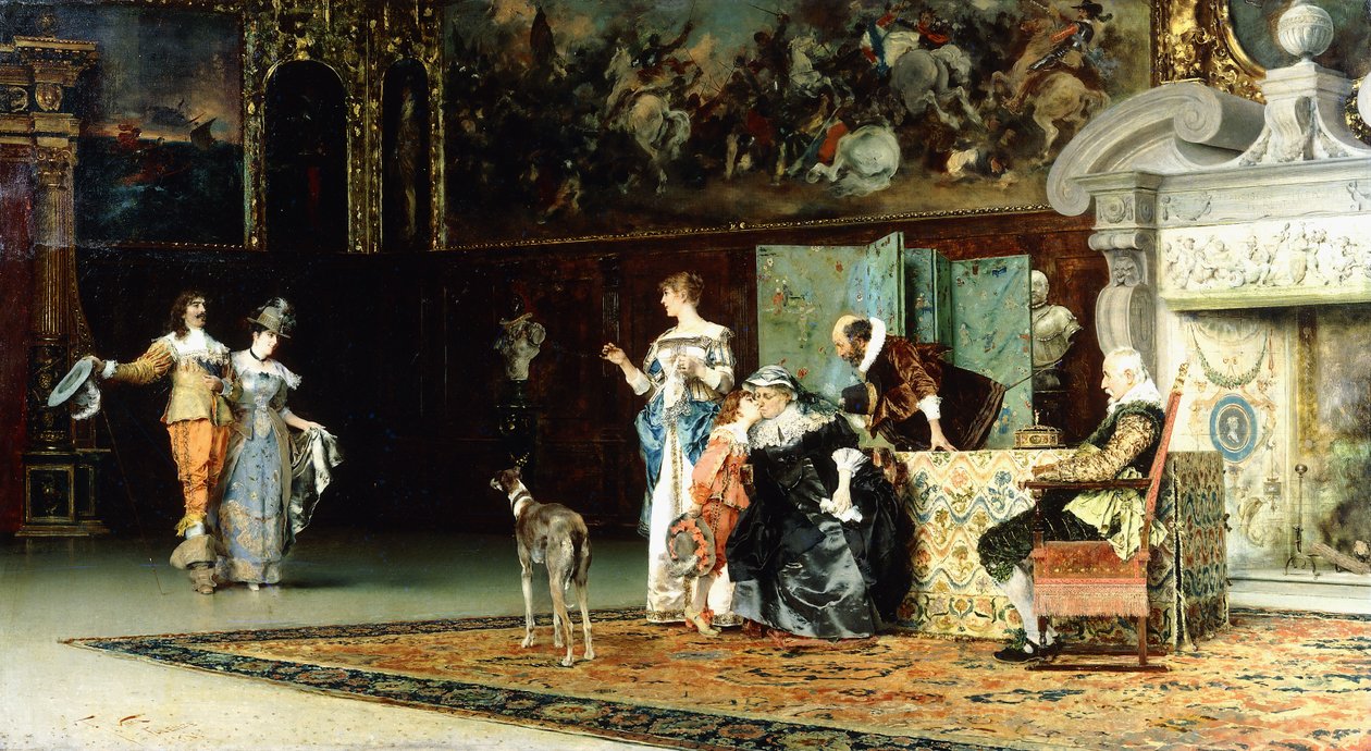 Visita da avó, 1881 de Francesco Vinea