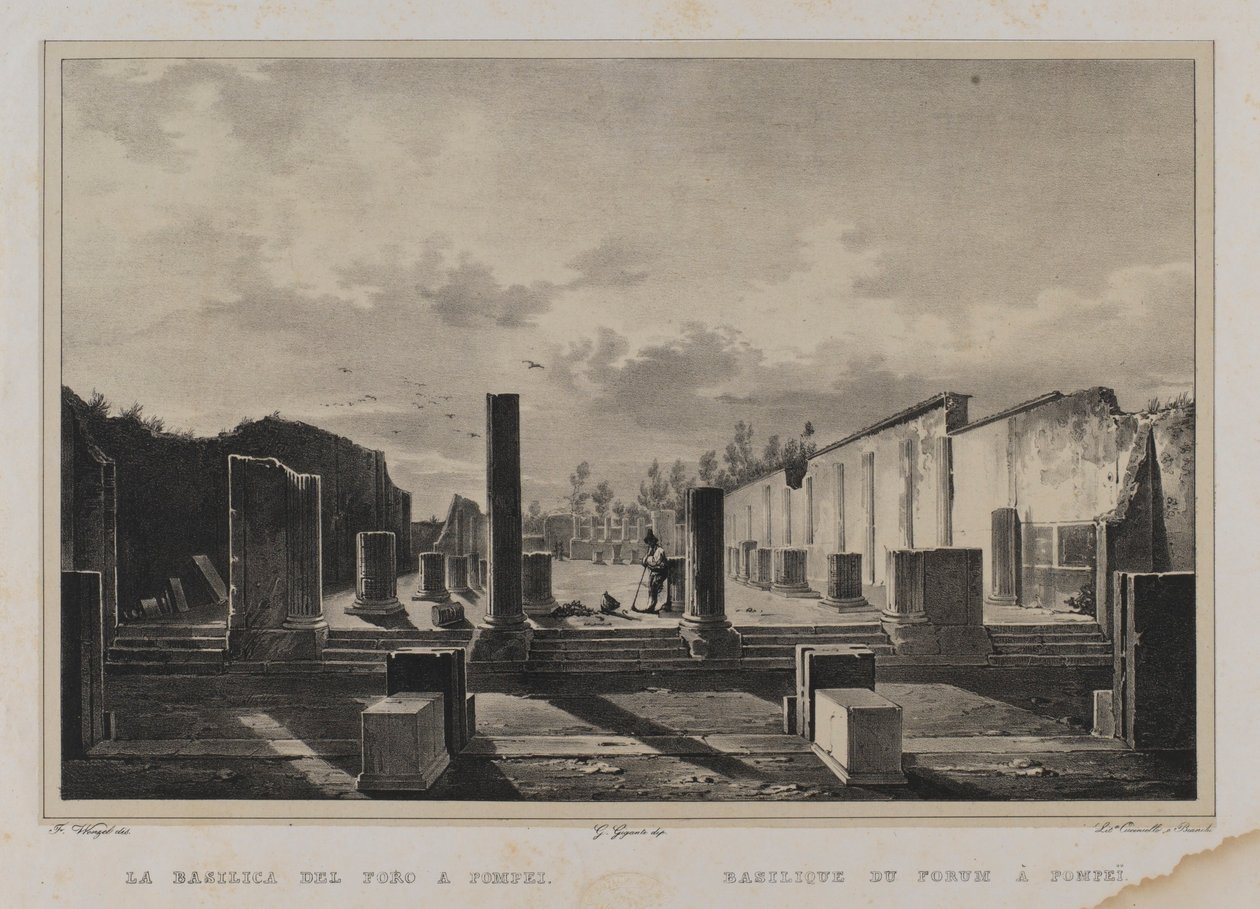 A Basílica do Fórum em Pompeia de Francesco Wenzel