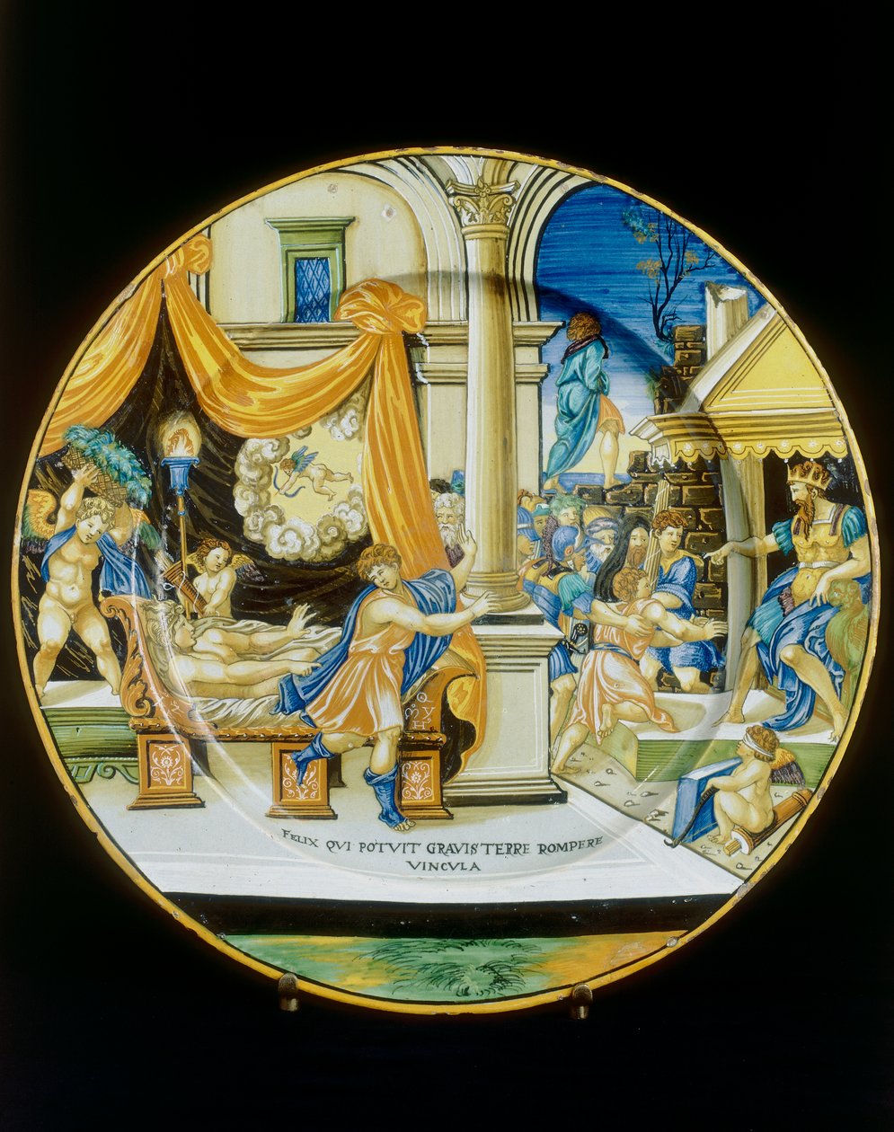 Tentação de Guiseppe Ebreo, prato de Francesco Xanto Avelli conservado no Museo Nazionale del Bargello, Florença de Francesco Xanto Avelli