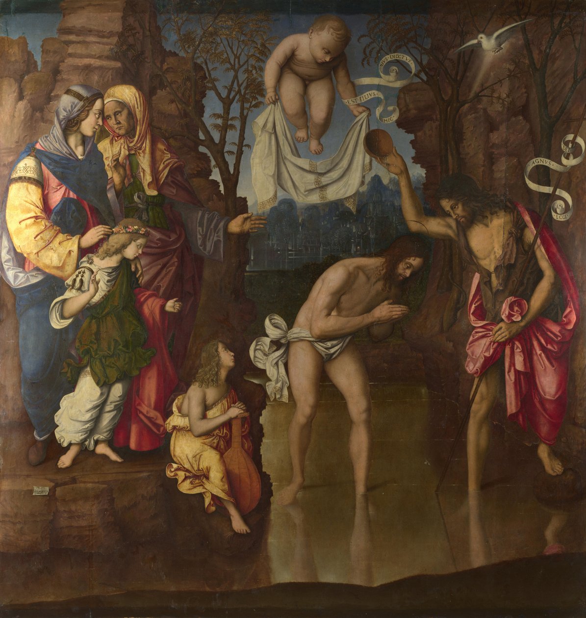 O Batismo de Cristo, 1514 de Francesco Zaganelli