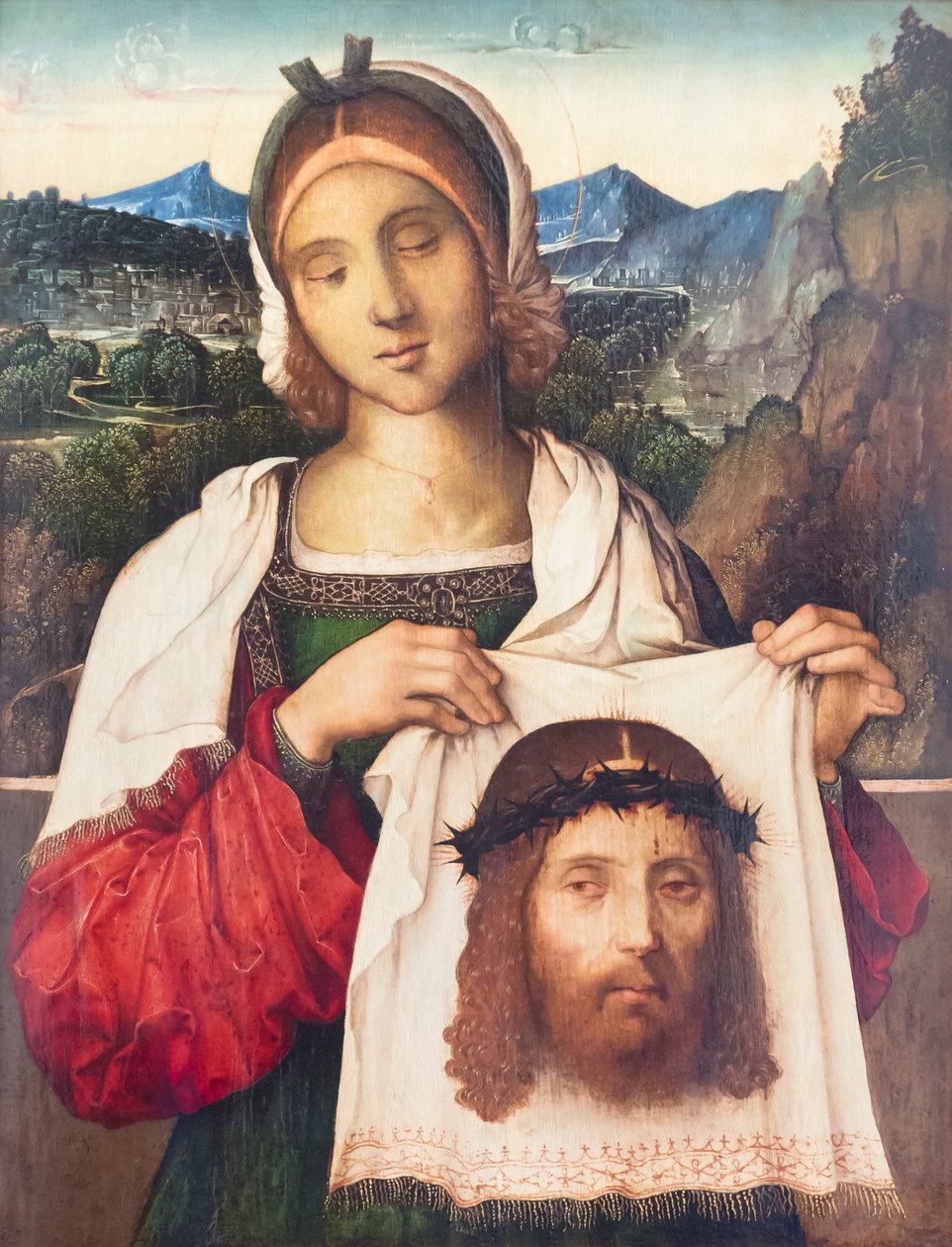Veronica (óleo sobre painel) de Francesco Zaganelli di Bosio