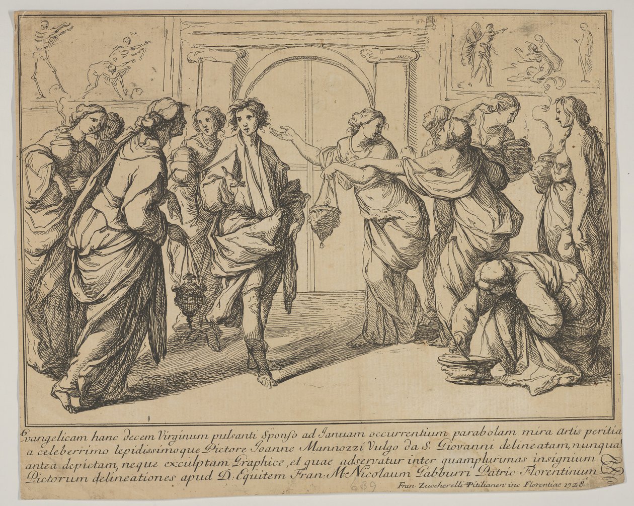 As virgens sábias e tolas, 1728. de Francesco Zuccarelli