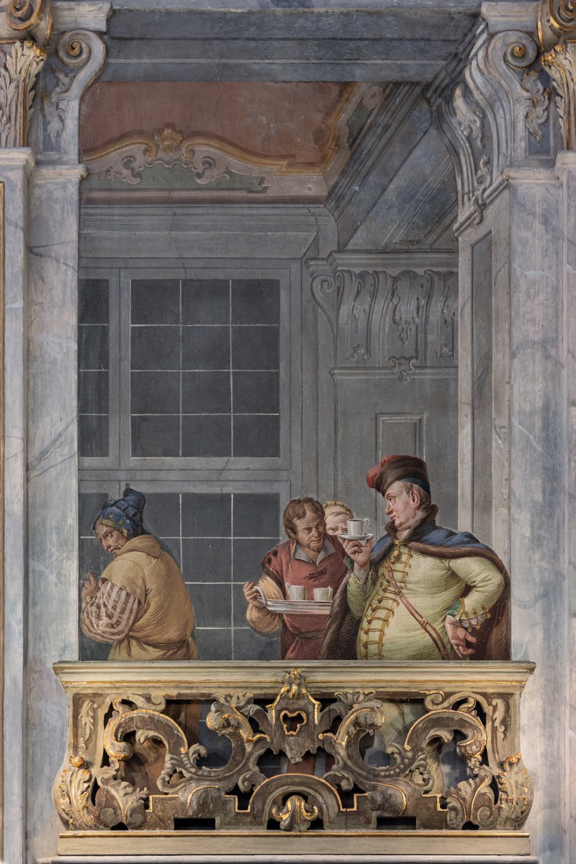 O Salão de Entrada ou Foyer (fresco) de Francesco and Zugno Francesco Battaglioli