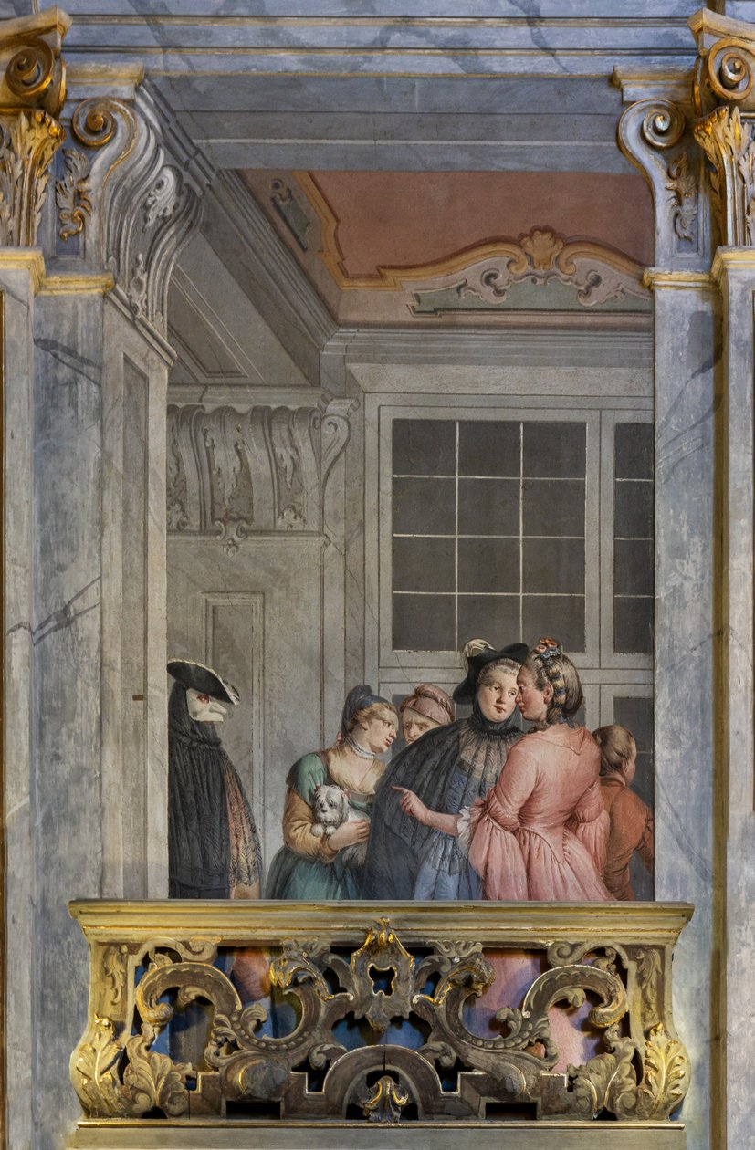 O Salão de Entrada ou Foyer (fresco) de Francesco and Zugno Francesco Battaglioli