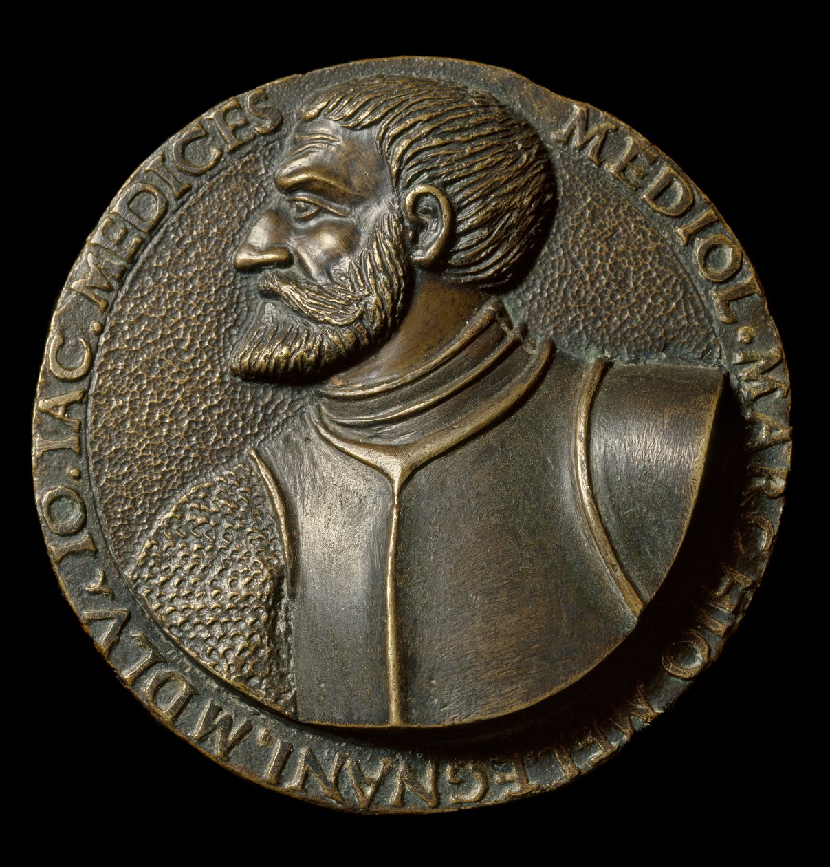 Busto de Gian Giacomo de Medici dit il Medeghino (1497-1556), Medalha Condottiero italiana feita por Francesco da Sangallo dit il Margotta (1494-1576) Florença, Museo Nazionale del Bargello de Francesco da Sangallo