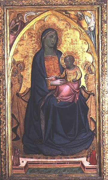 Madonna e Criança Enthroned de Francesco da Volterra Neri