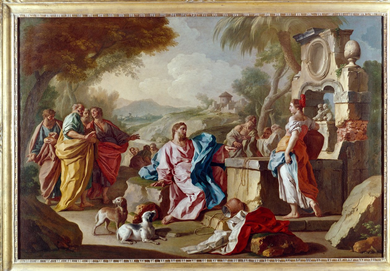 Cristo e a mulher de Samaria de Francesco de Mura