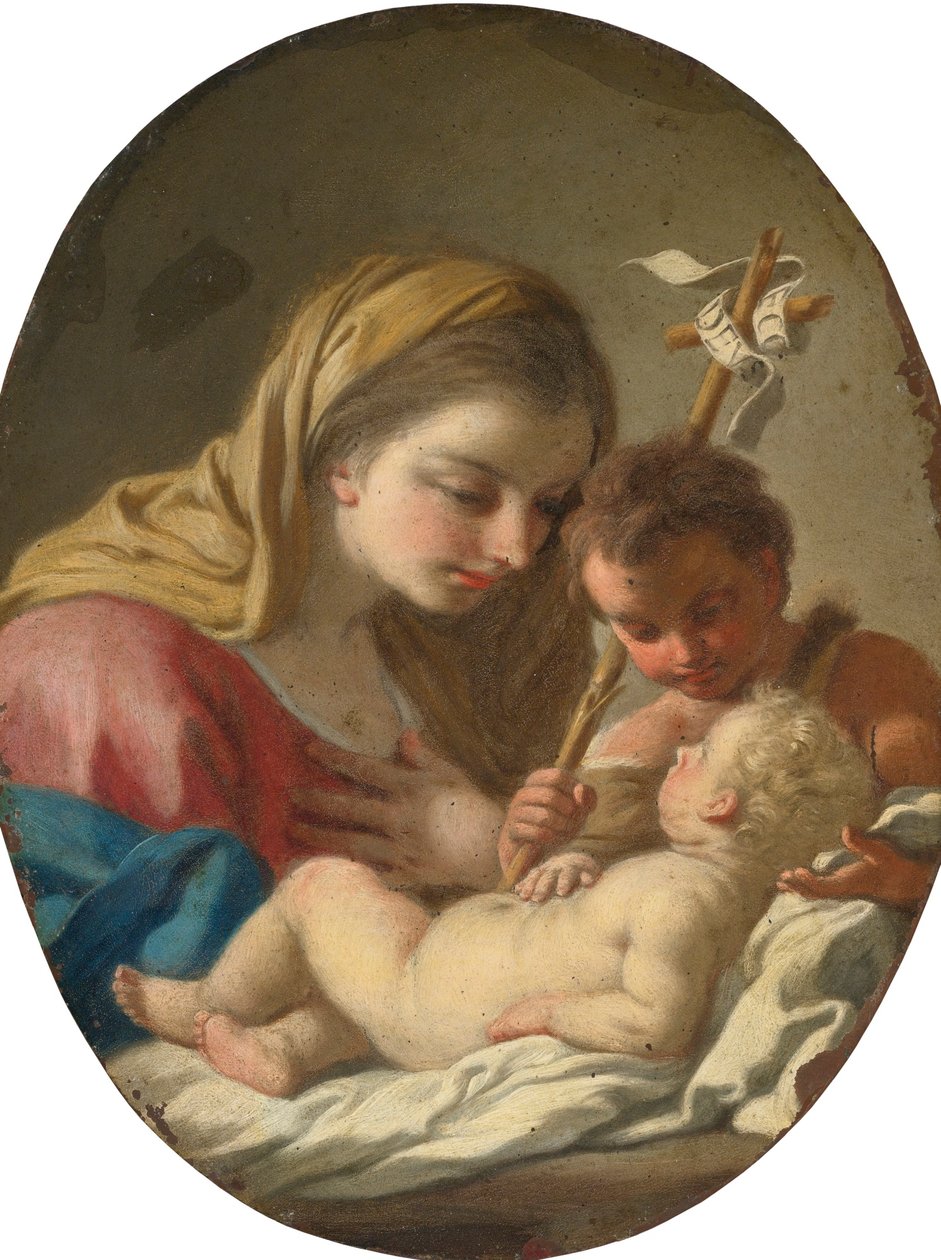 Francesco de Mura Madona e Menino com o Menino São João Batista de Francesco de Mura