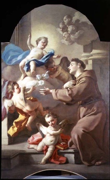Santo Antônio de Pádua (um de um par, painel) de Francesco de Mura