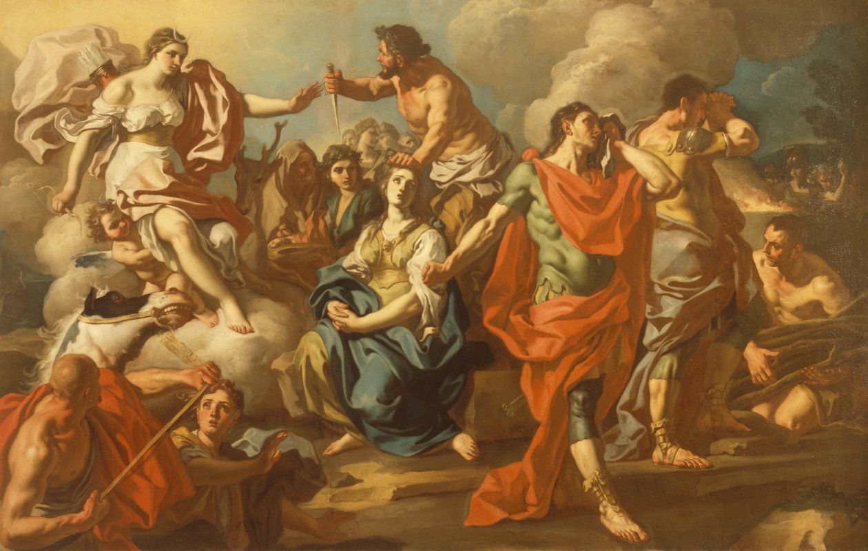O Sacrifício da Ifigênia (óleo sobre tela) de Francesco de Mura