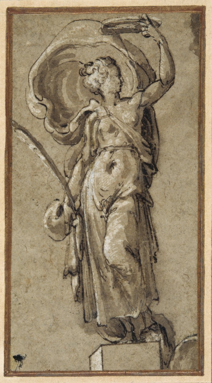 Fortuna segurando uma palma de Francesco de Rossi Salviati