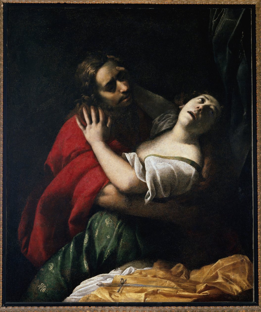 A violação de Lucrezia (óleo sobre tela de Francesco del Cairo