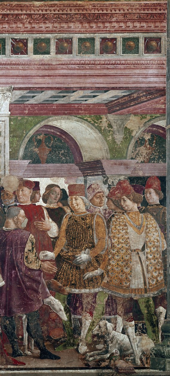 Alegoria de Abril, detalhe com o Borso d