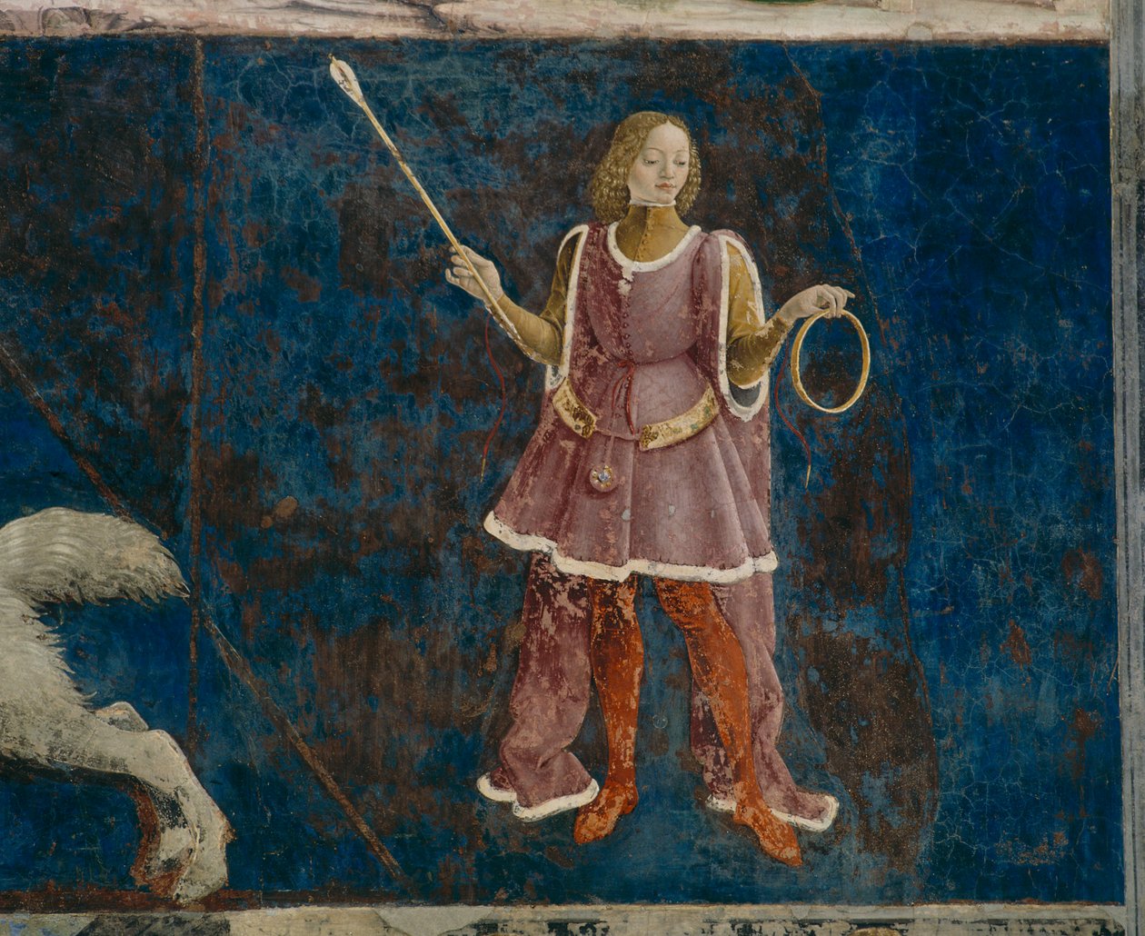 Um dos três decanos que supervisionam o mês de março, Il Salone dei Mesi, 1470-99 de Francesco del Cossa
