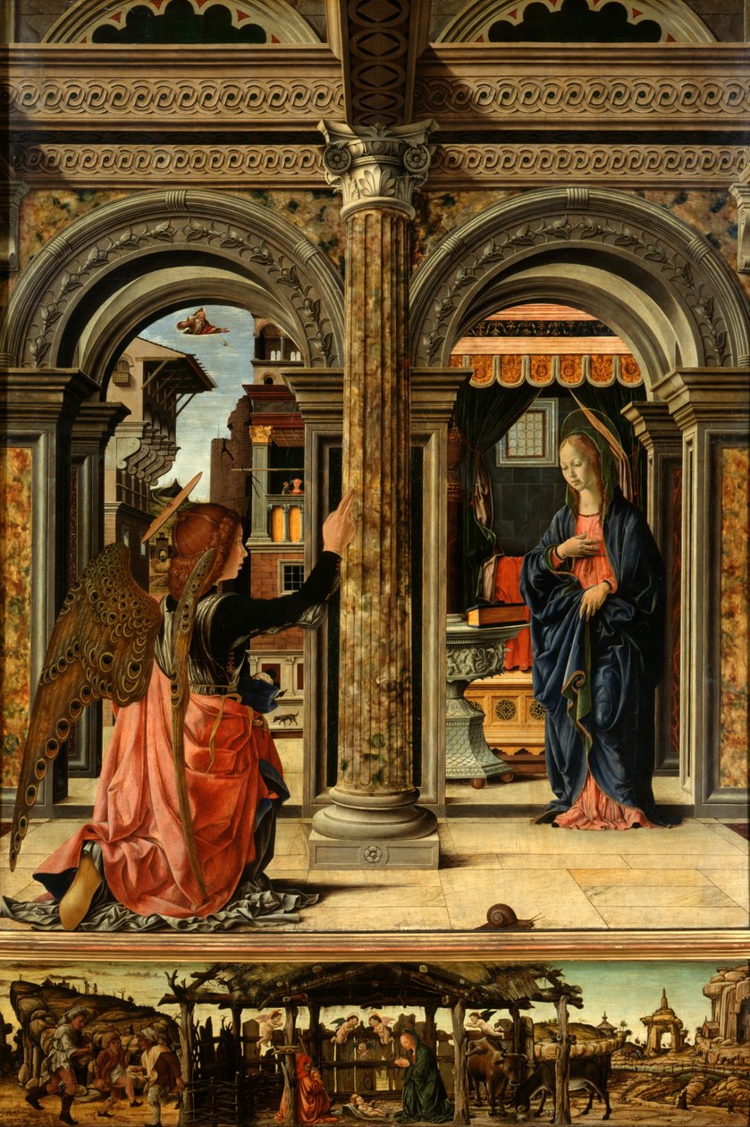 A Anunciação, 1470-1472 de Francesco del Cossa