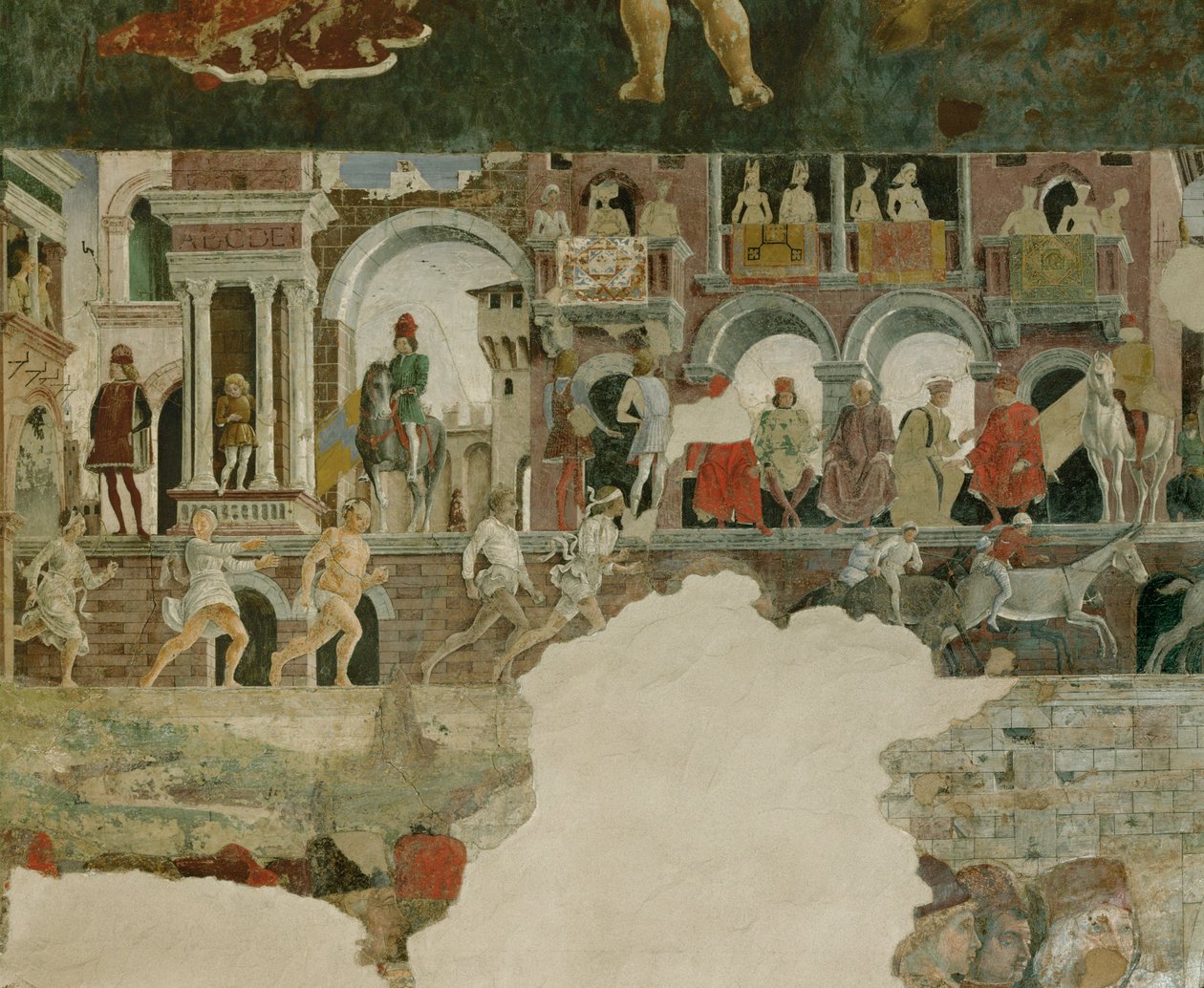 Sala dos Meses: abril (fresco) de Francesco del & Roberti Ercole de