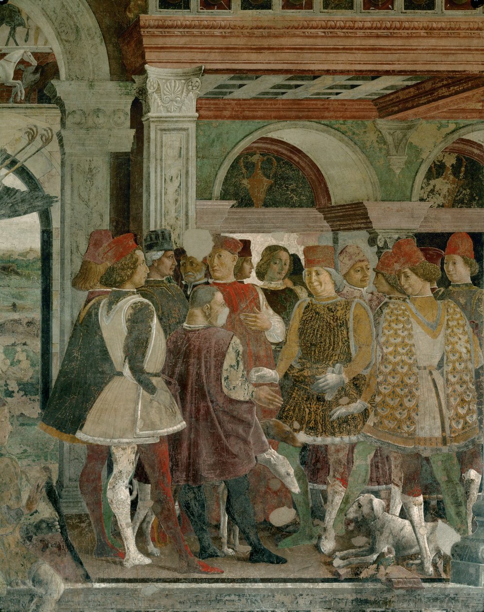 Sala dos Meses: abril (fresco) de Francesco del & Roberti Ercole de