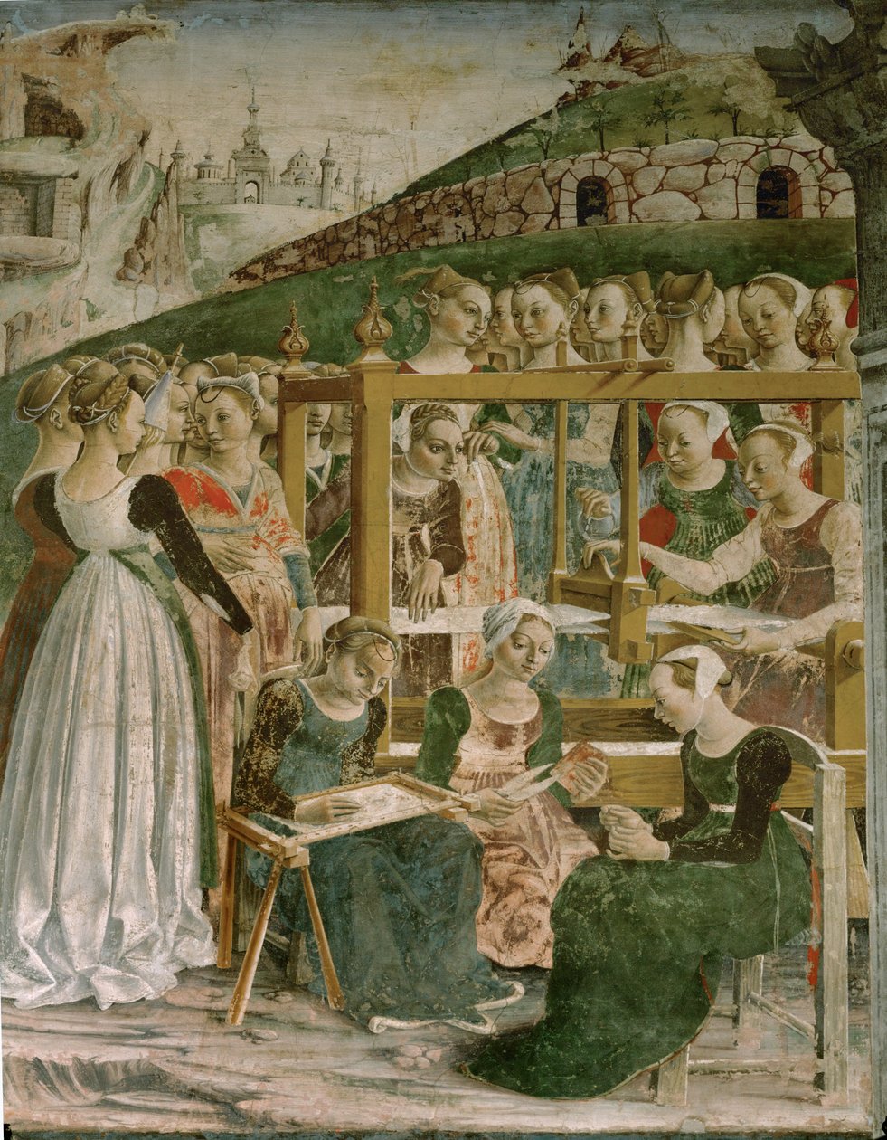 Sala dos Meses: março (fresco) de Francesco del & Roberti Ercole de