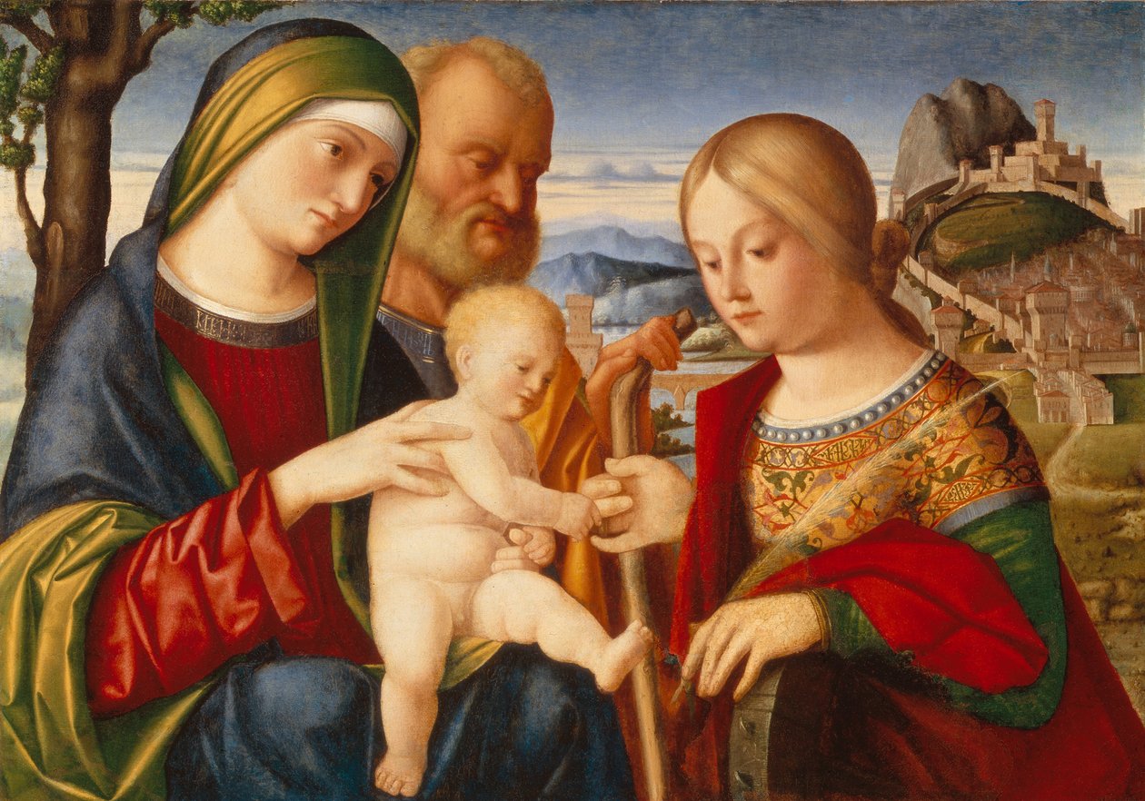 O Casamento Místico de Santa Catarina de Francesco di Bernardo de Vecchi Santacroce