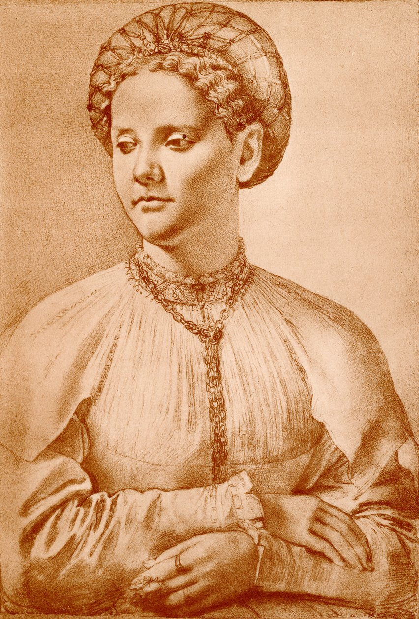 Retrato feminino de Francesco di Cristofano Franciabigio