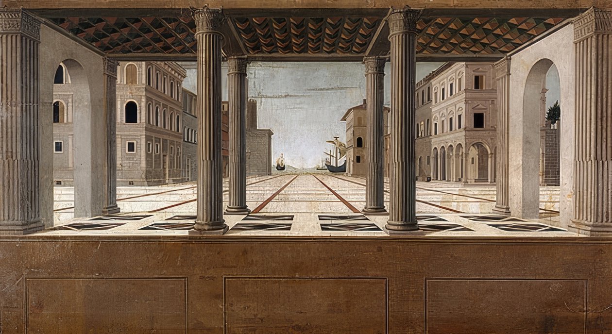Vedute arquitetônico. Por volta de 1490-1500 de Francesco di Giorgio Martini