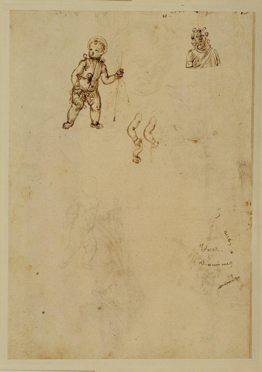Um jovem São João ... de Francesco di Simone (attr. to)